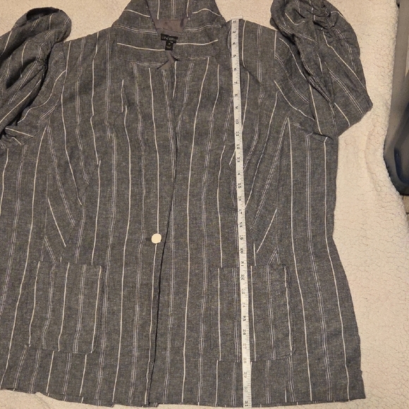 Lane Bryant Charcoal Striped Blazer - Picture 5 of 6